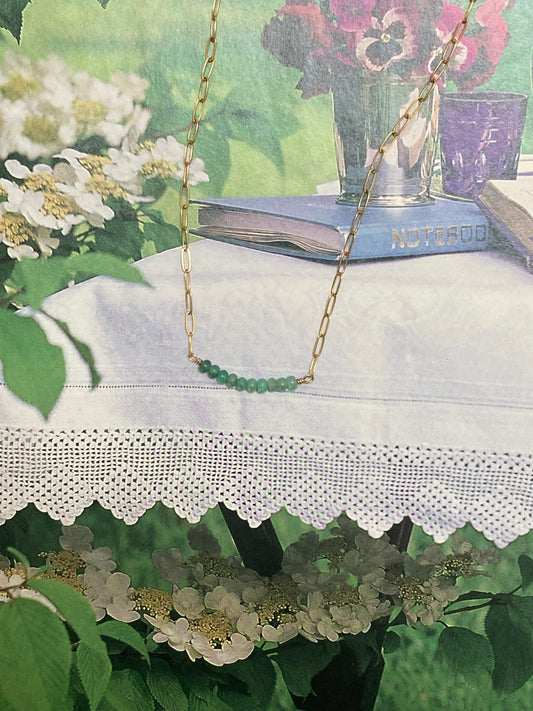Emerald ombré necklace