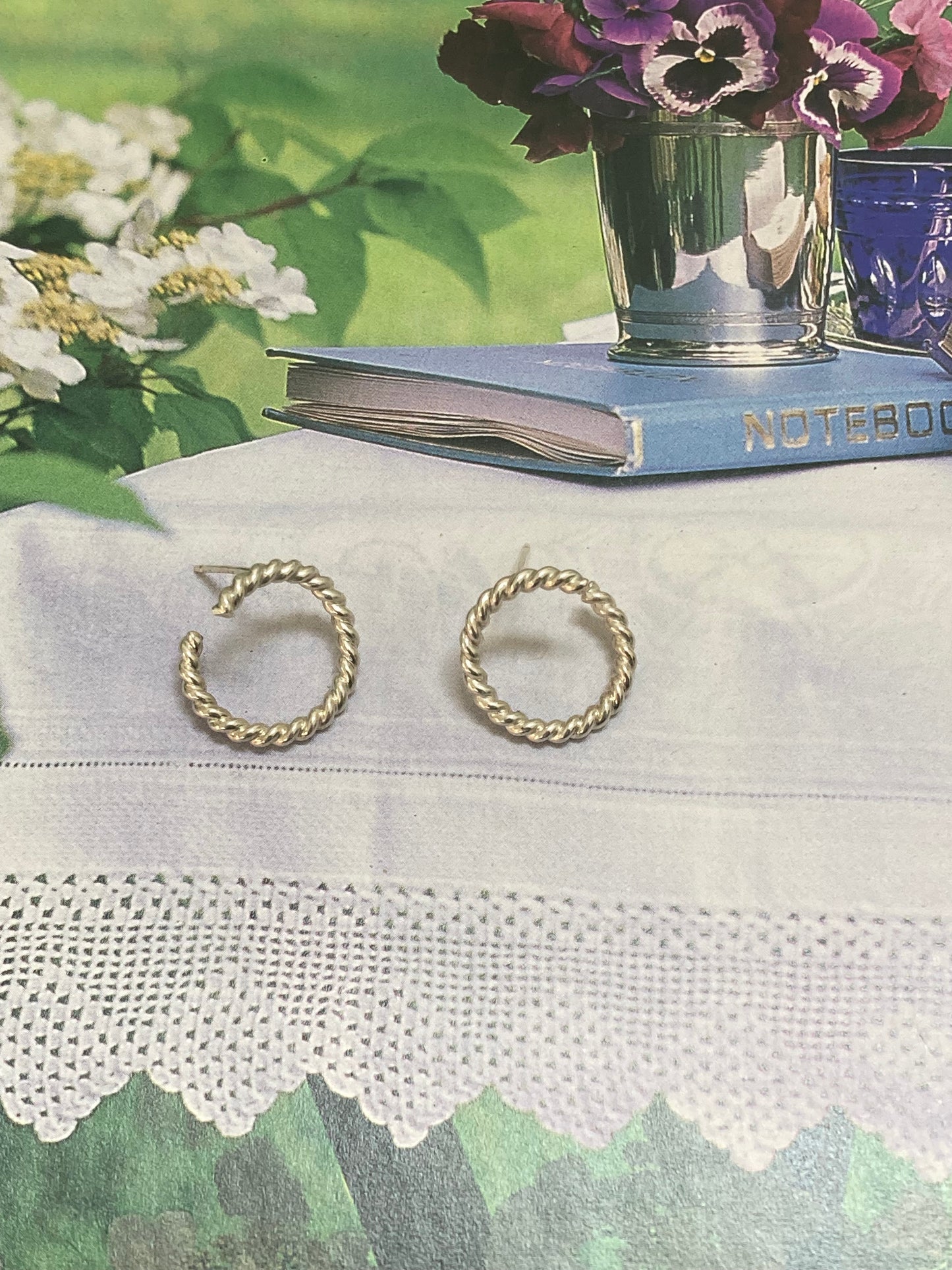 Infinity circle earrings