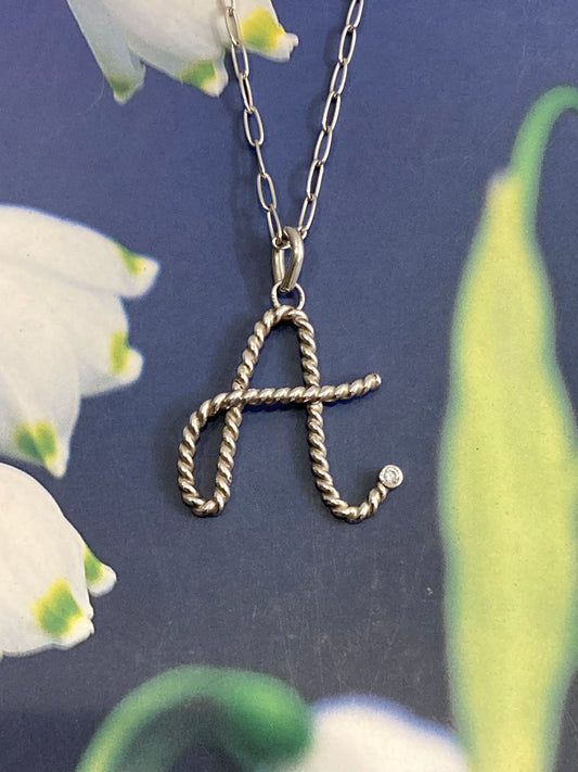 Cursive monogram necklace