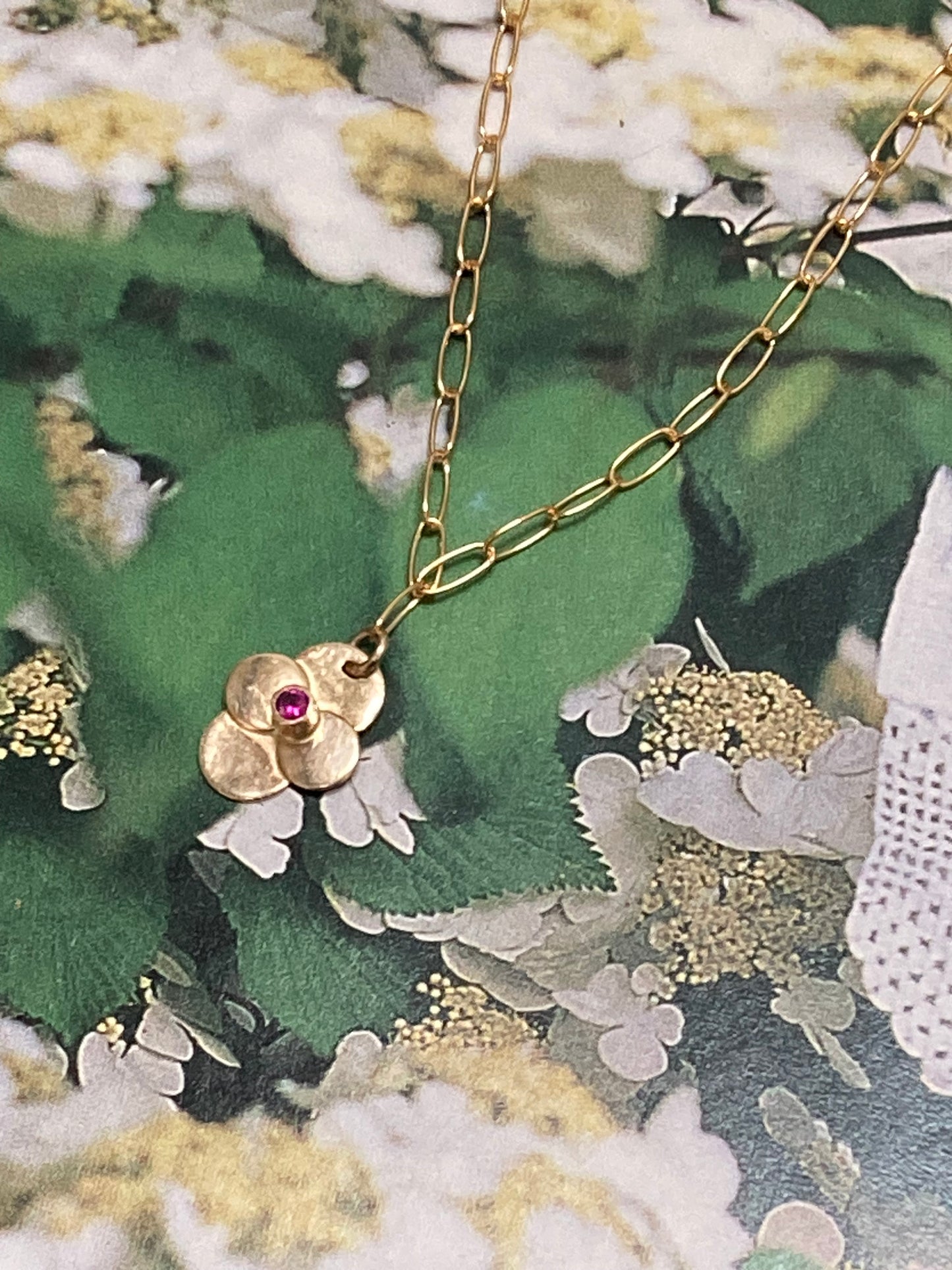 Hydrangea necklace