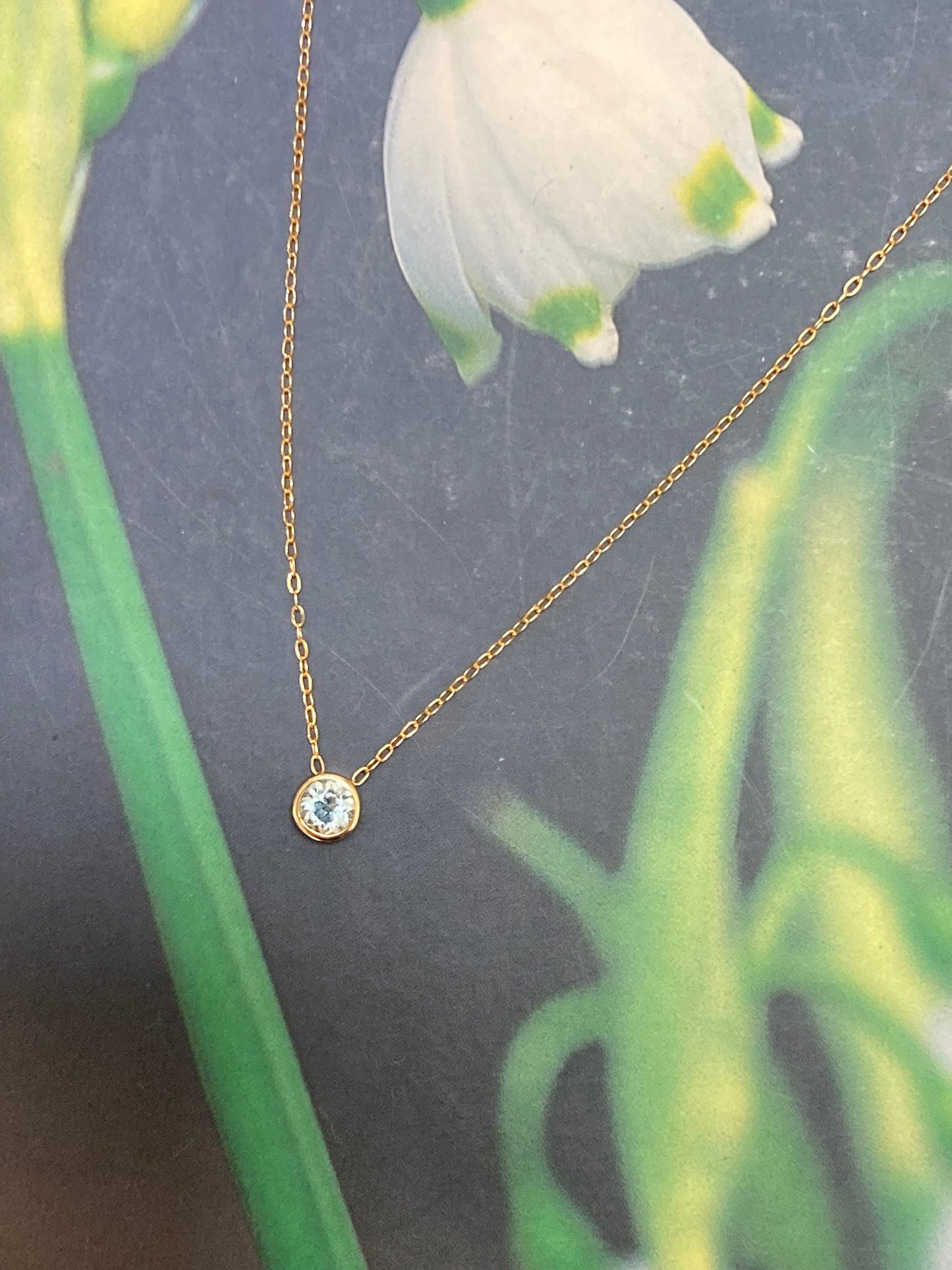 Aquamarine choker necklace