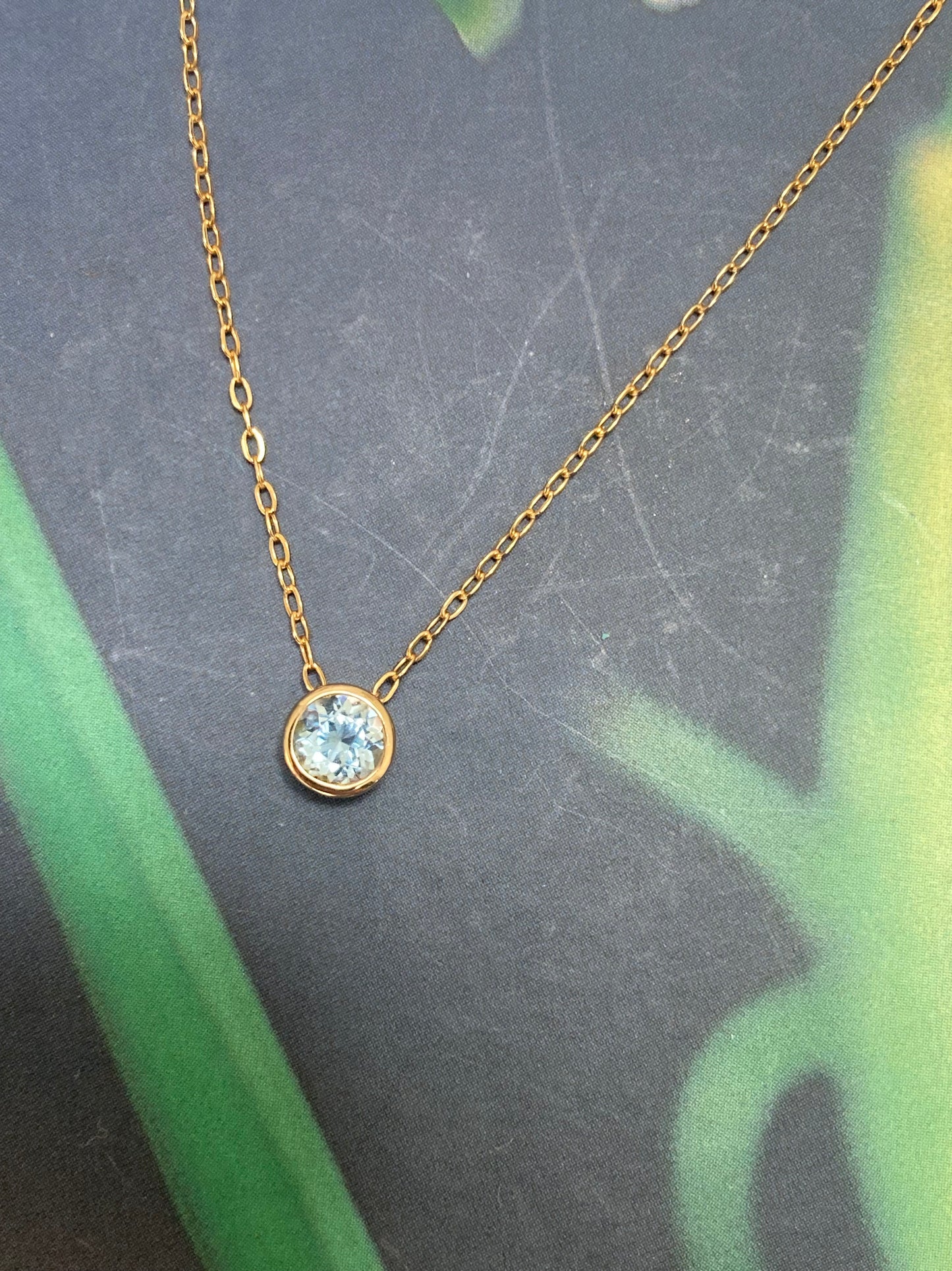 Aquamarine choker necklace